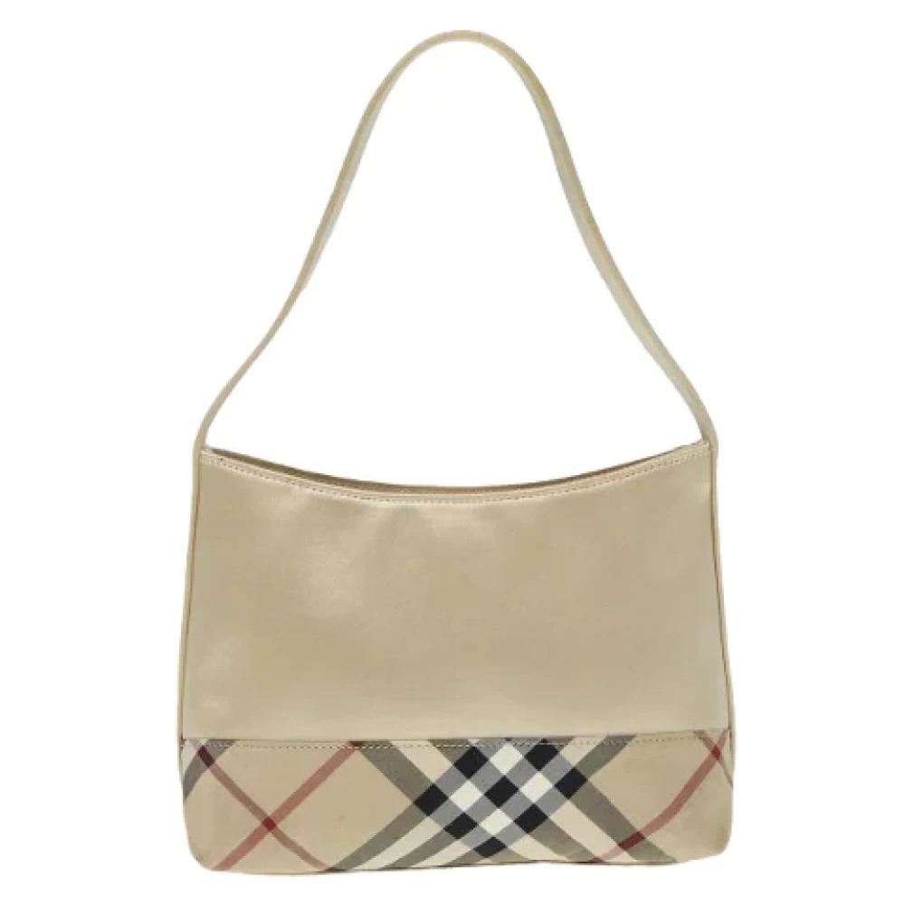 Burberry Vintage Pre-owned Fabric shoulder-bags Beige Dames
