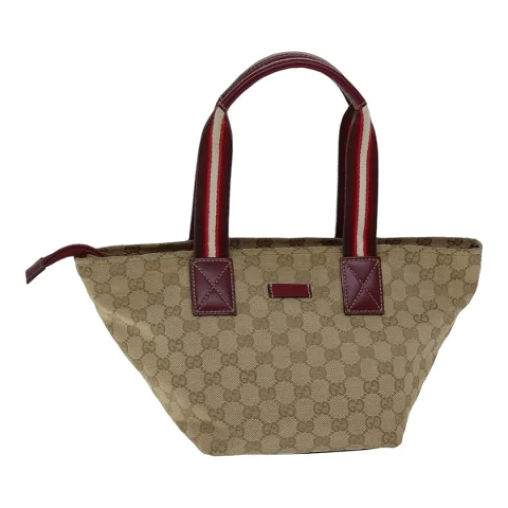 Gucci Vintage Pre-owned Canvas gucci-bags Beige Dames