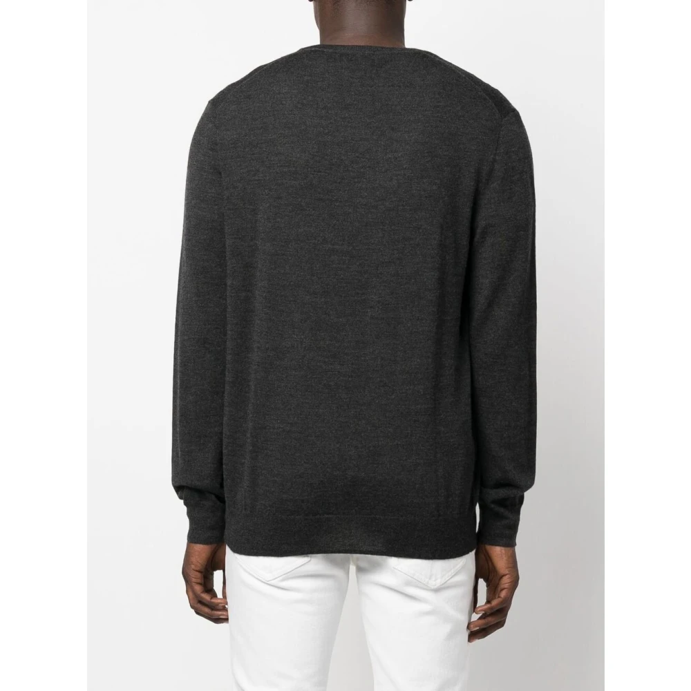Ralph Lauren Donkergranieten trui met V-hals Gray Heren