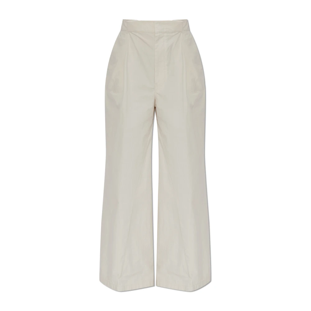 Maison Margiela Women's Beige Wide-Leg Trousers