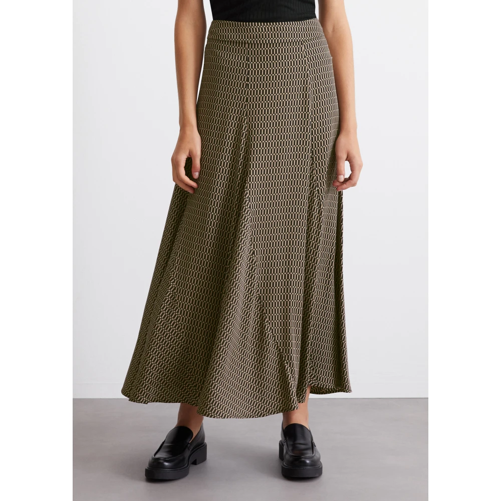 Marc O'Polo Relaxte maxi print rok Beige Dames