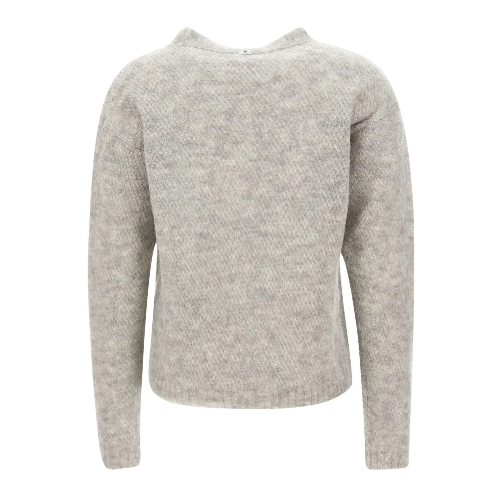 Herno Zachte Wol Alpaca Trui Licht Grijs Gray Dames