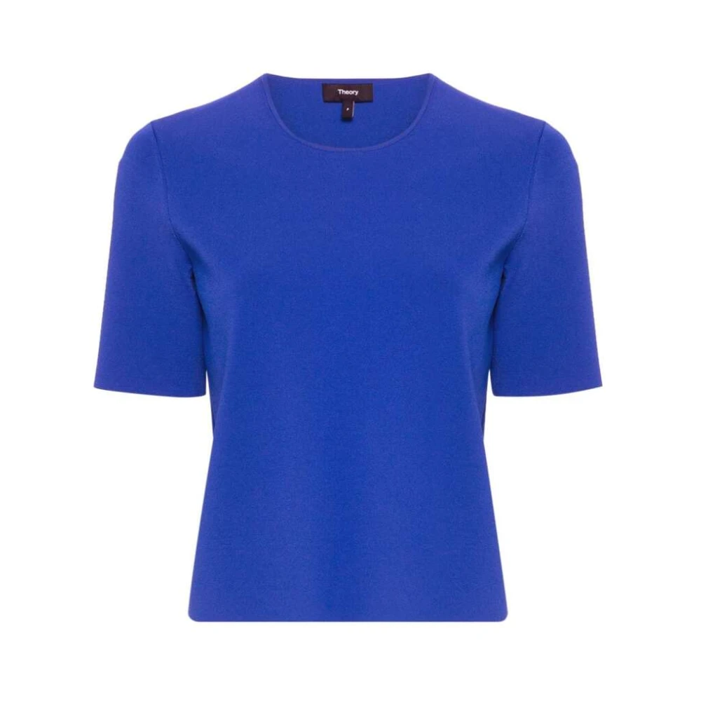 Theory Elektrisch Blauwe Scuba T-Shirt Blue Dames