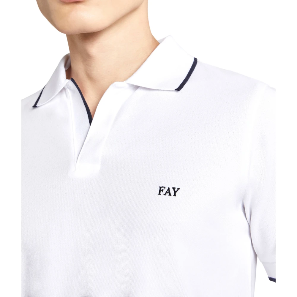 Fay Polo Shirts White Heren