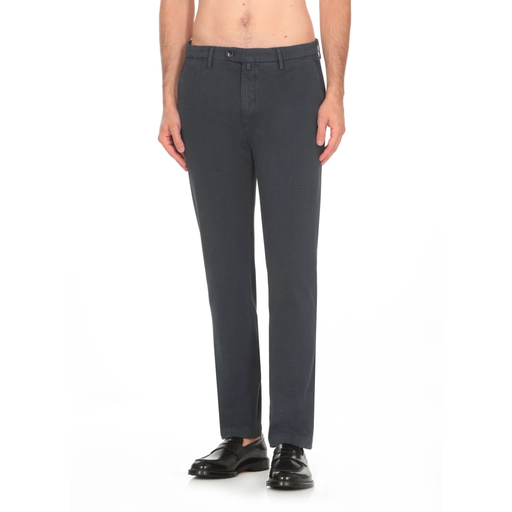 Briglia Blauwe Katoenen Broek met Zakken Blue Heren