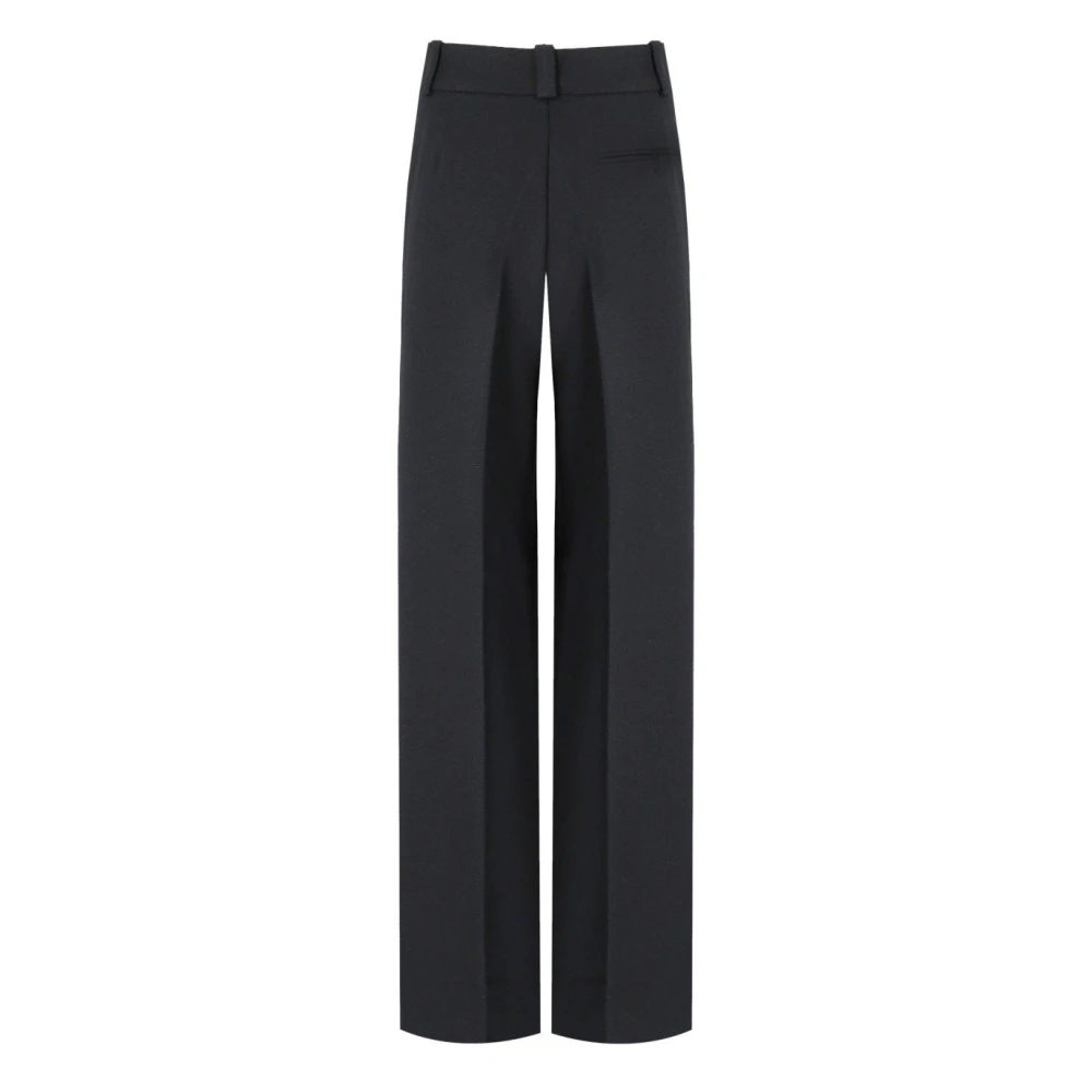 Essentiel Antwerp Zwarte Wijde Broek met Plooi Black Dames