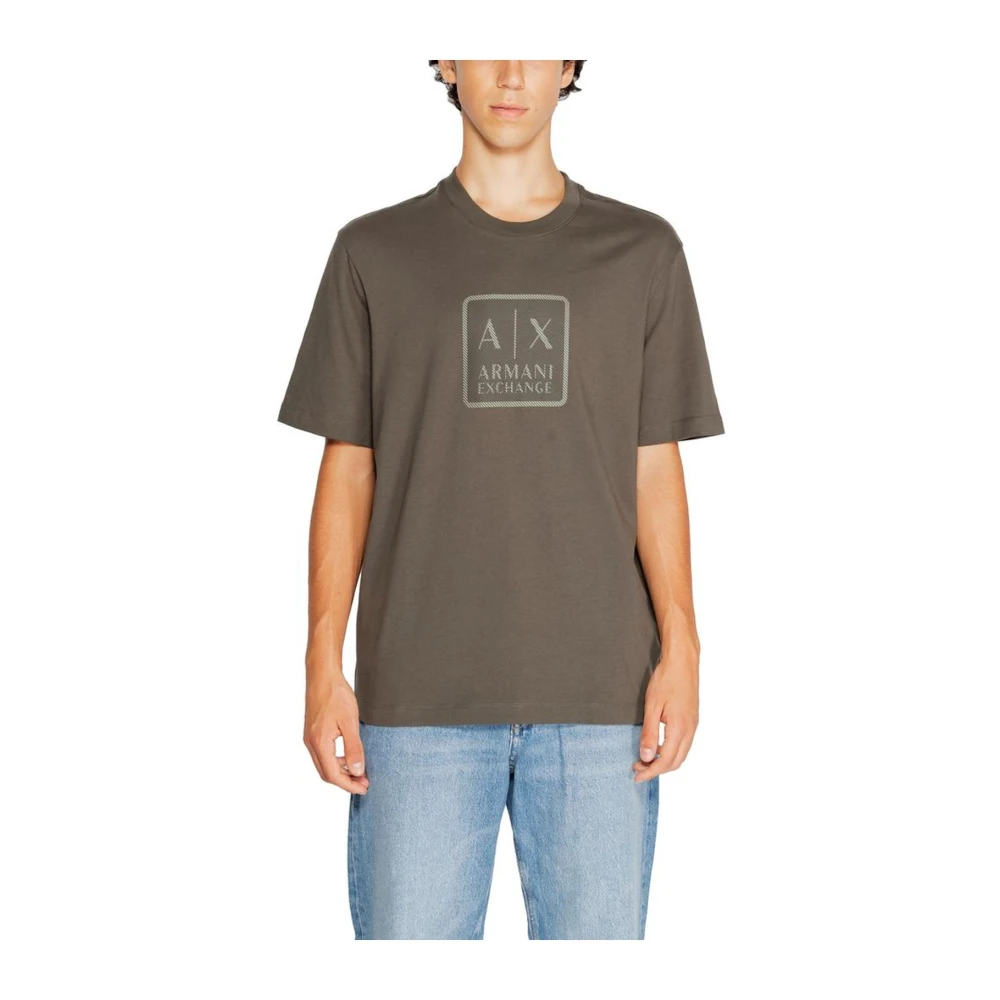 Armani Exchange Klassieke katoenen T-shirt Green Heren