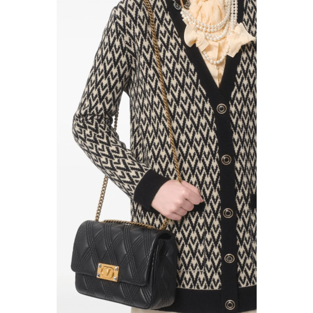 Valentino Monogram Gebreide Vest Black Dames
