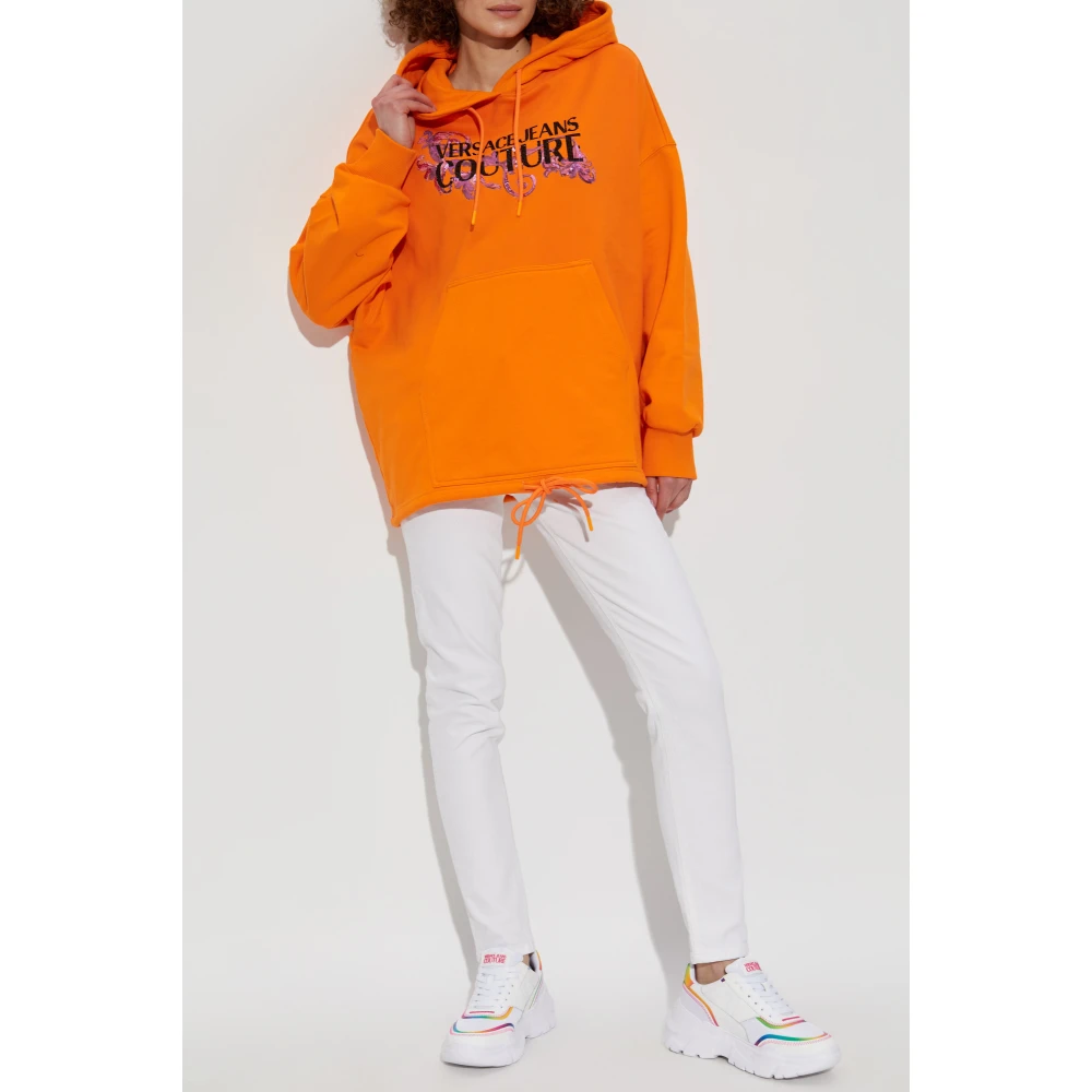 Versace Jeans Couture Hoodie Orange Dames