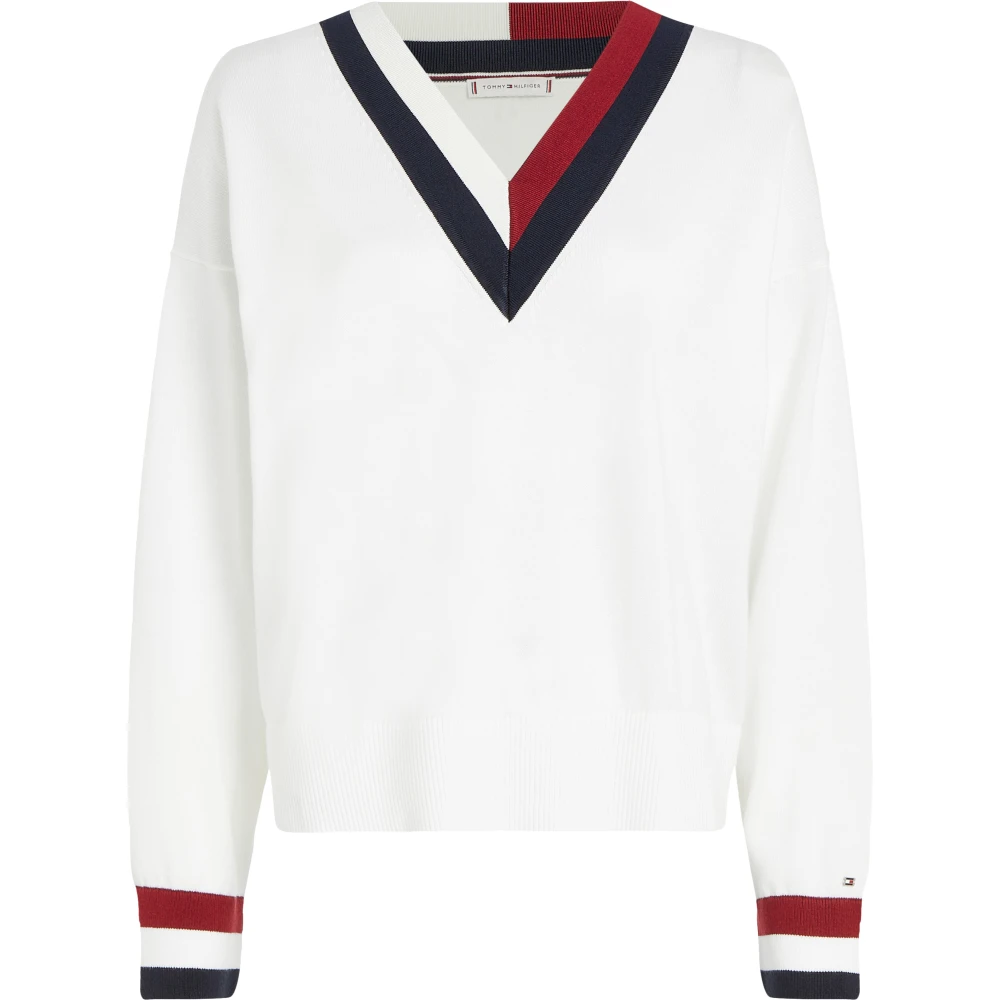 Knitwear > V-neck Knitwear - - Tommy Hilfiger - Modalova