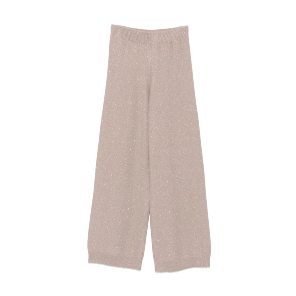 Fabiana Filippi Beige Wide Trousers - Female - Wide Trousers - Xs - Trousers