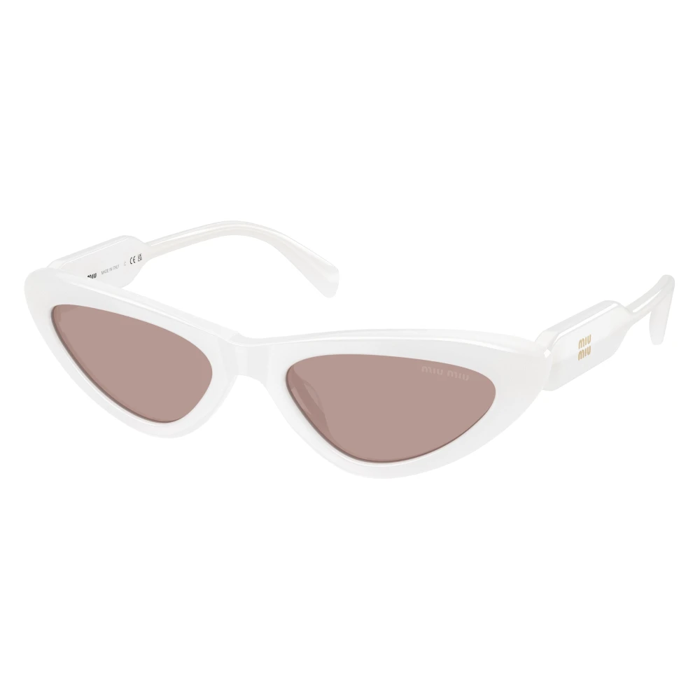 Miu Miu Angular Cat-Eye Sunglasses - Unisex - Sunglasses - White - 55 Mm - Accessories - Image 3