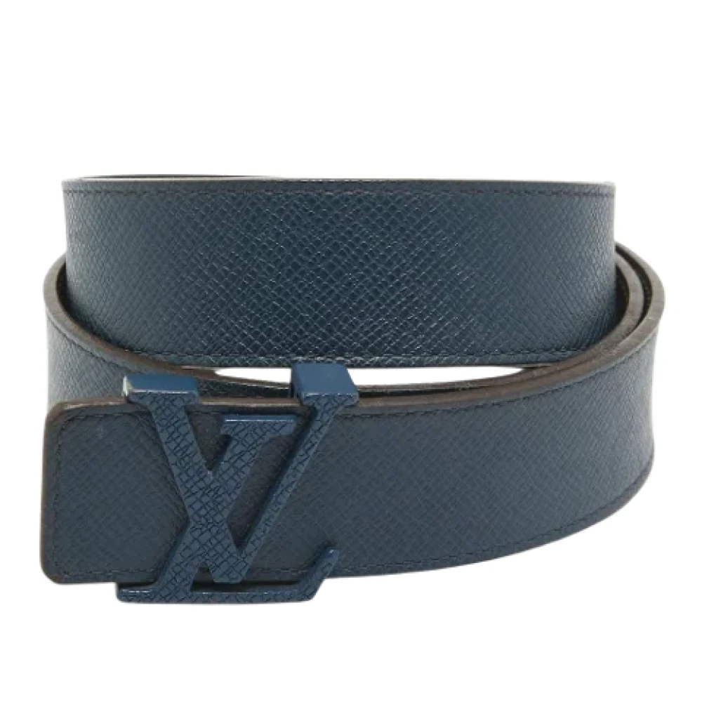 Louis Vuitton Vintage Pre-owned Leather belts Blue Heren