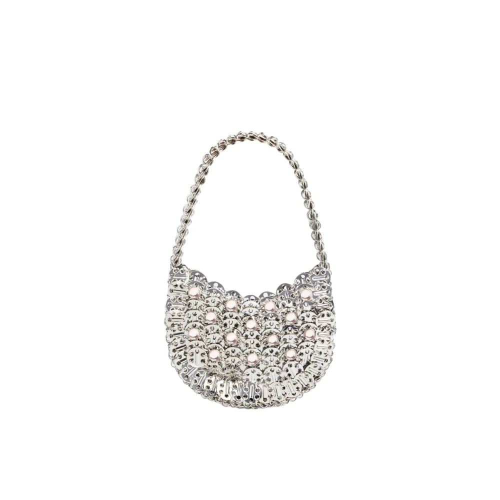 Paco Rabanne Maanvormige Tas met Strass Gray Dames