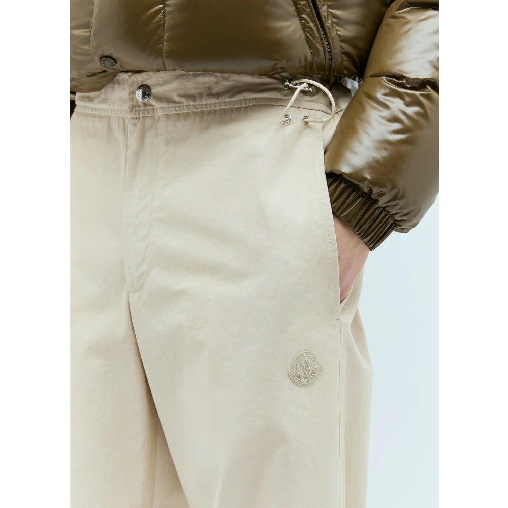 Moncler Poplin Trekkoordbroek Beige Heren