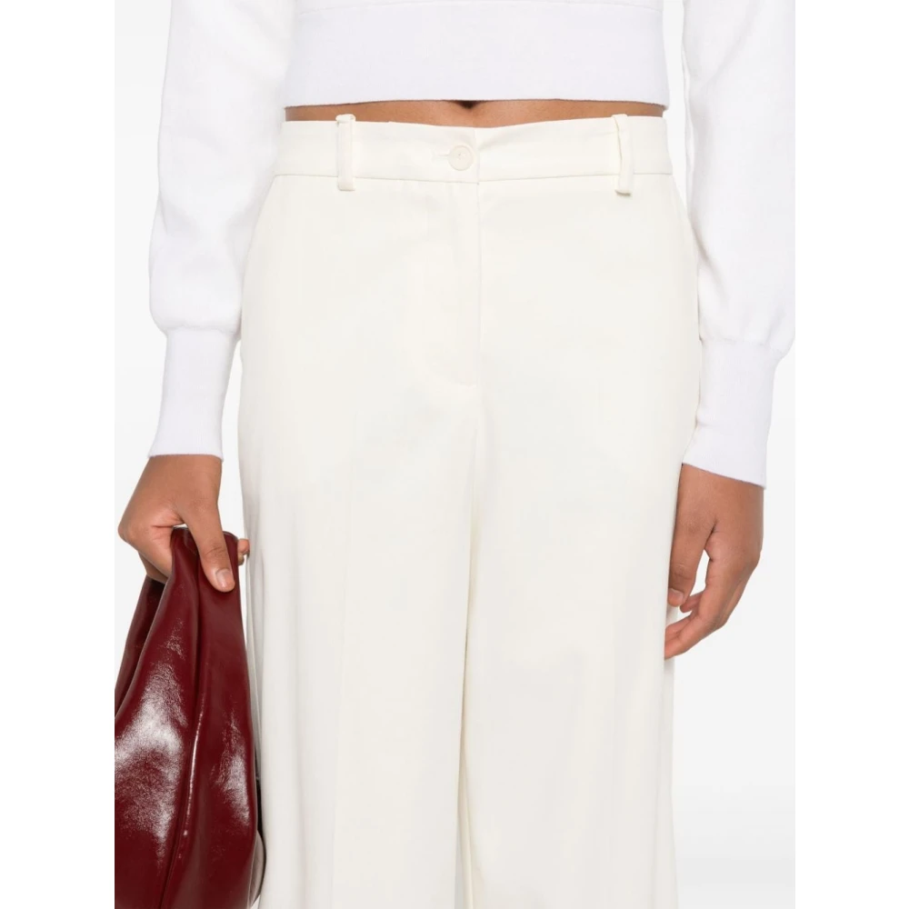 P.a.r.o.s.h. Witte Textuur Katoenen Broek White Dames