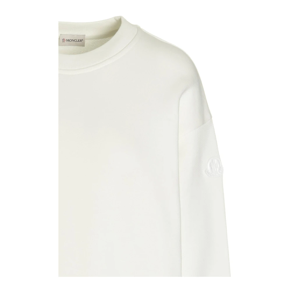 Moncler Katoenen logo sweatshirt White Heren
