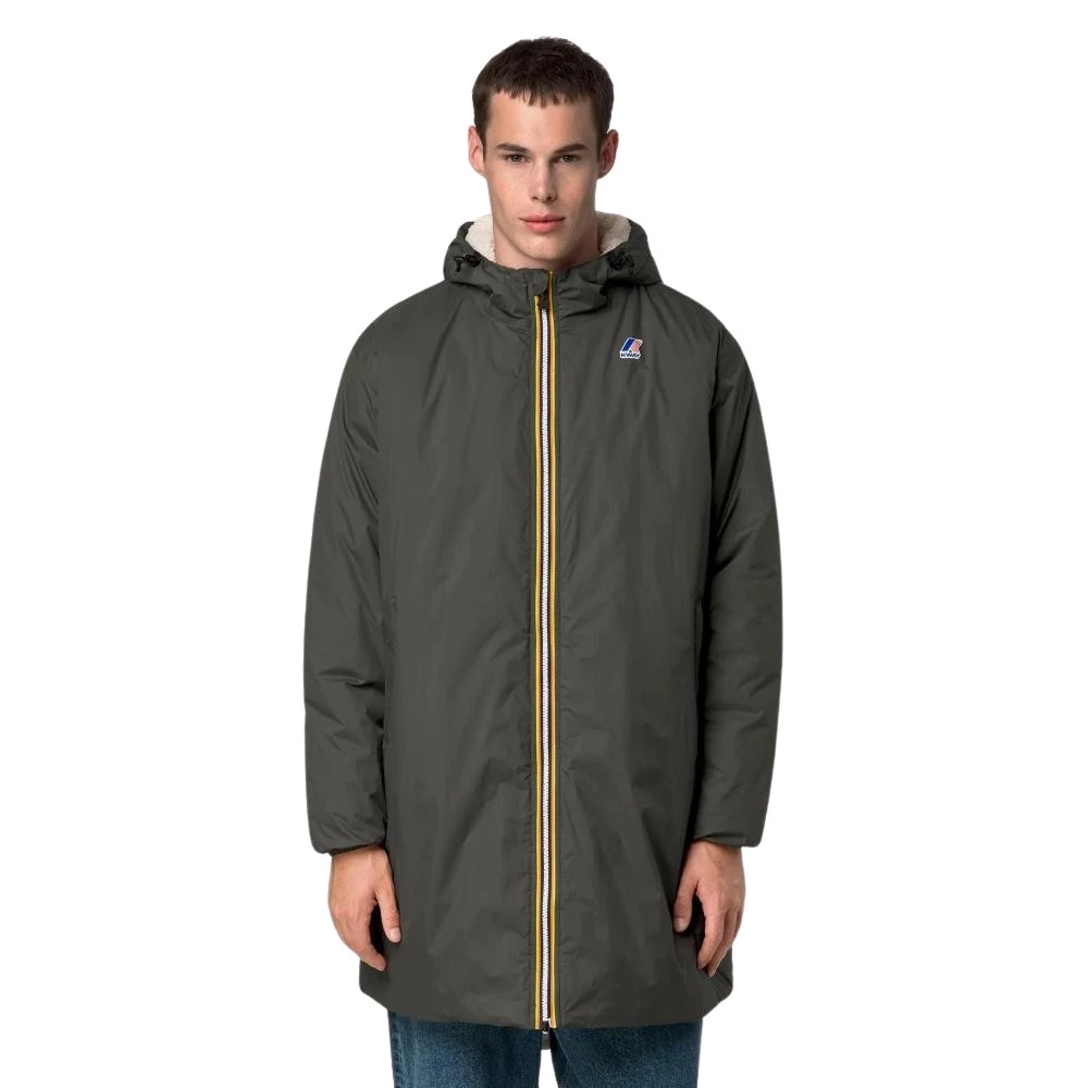 K-Way Uomo Verde Cappotti, L, New,