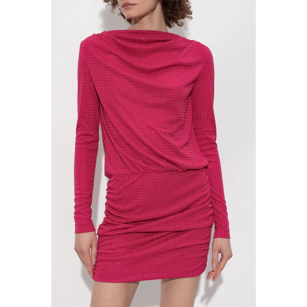 Versace Jeans Couture Jurk met glinsterende pailletten Pink Dames