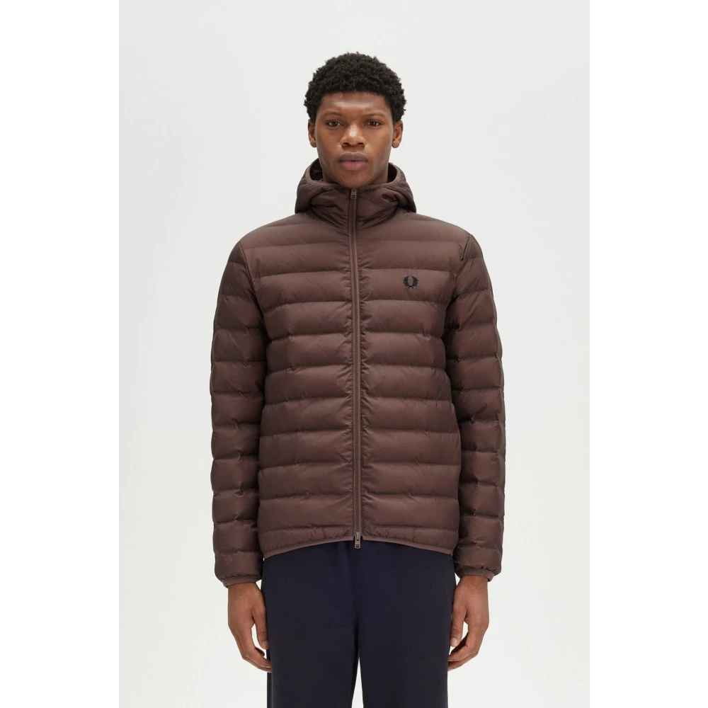 Fred Perry Bruine Gevoerde Jas met Capuchon Brown Heren