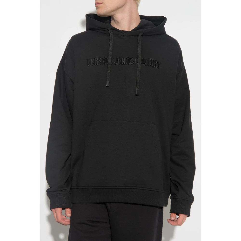 Versace Jeans Couture Sweatshirt met Logo Black Heren