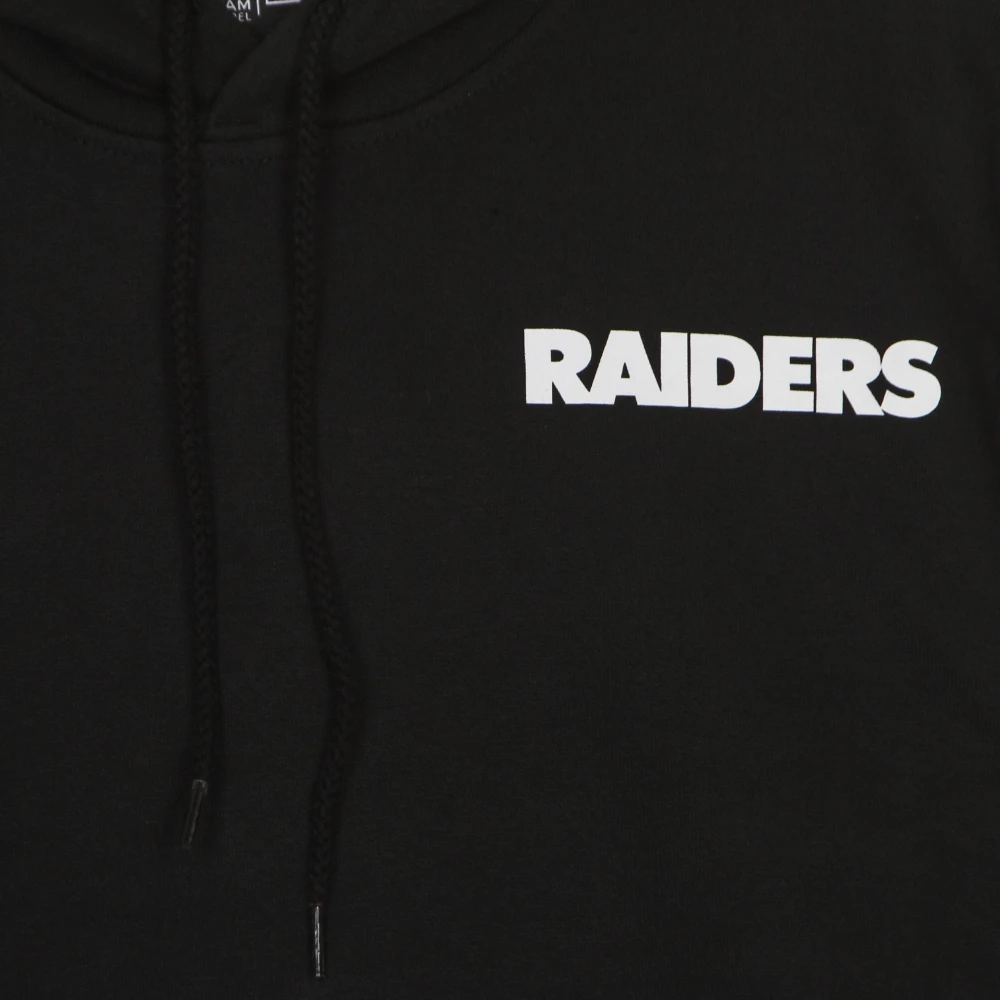 new era NFL Outline Logo Hoodie Zwart Wit Black Heren