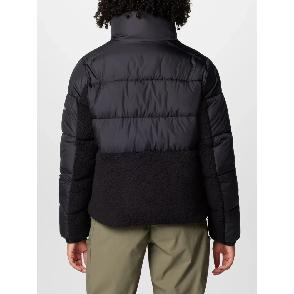 Columbia Zwarte Sherpa Hybride Winterjas Black Dames