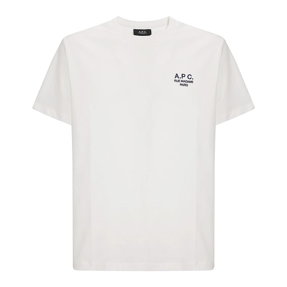 A.p.c. Standaard T-Shirt Rue Madame White Heren