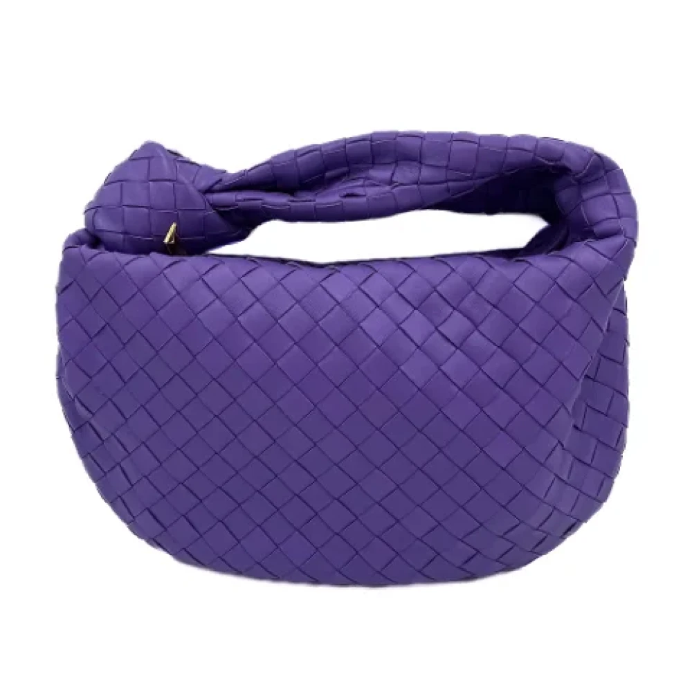 Bottega Veneta Vintage Pre-owned Leather handbags Purple Dames