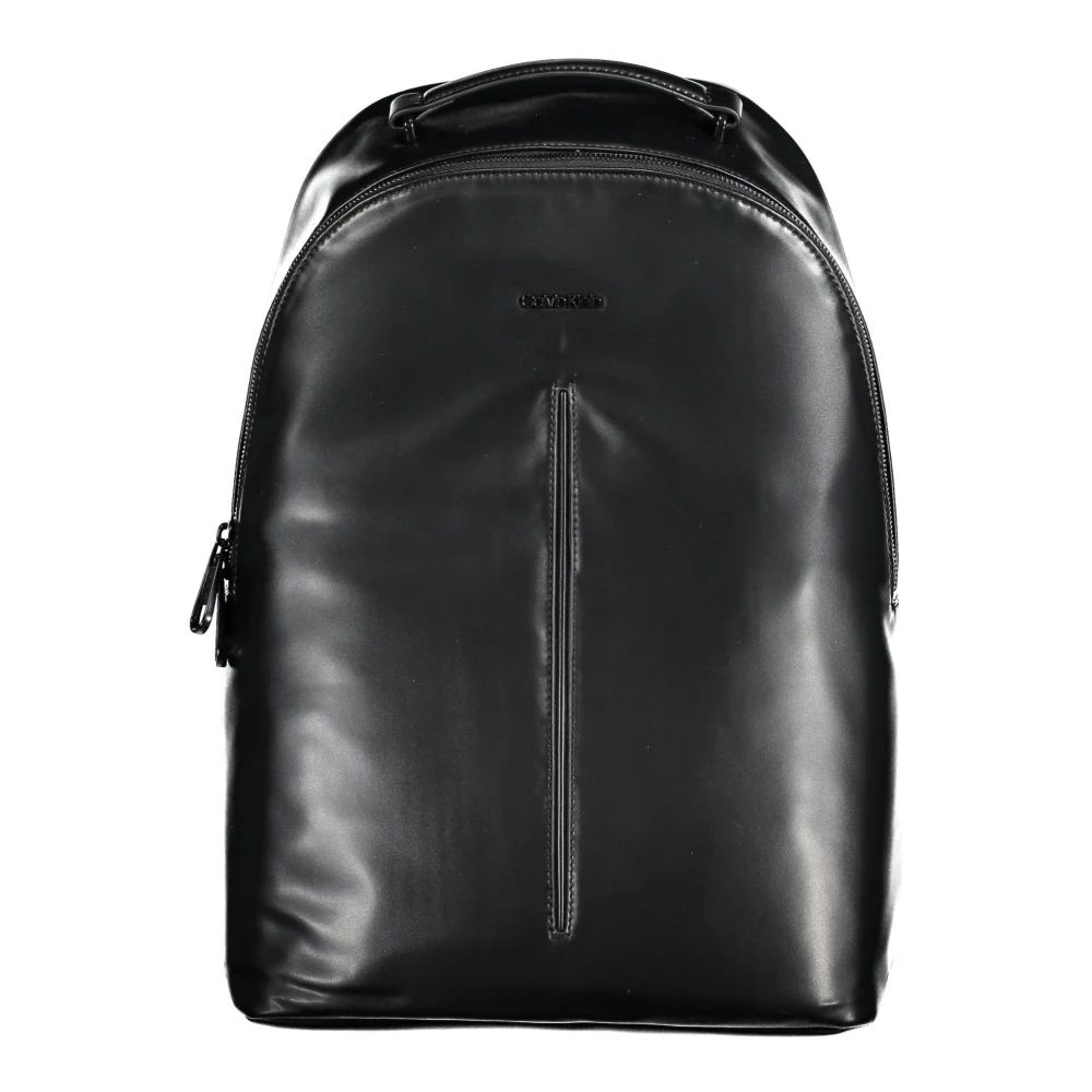 Calvin Klein Men's Black Backpack With Zip Closure