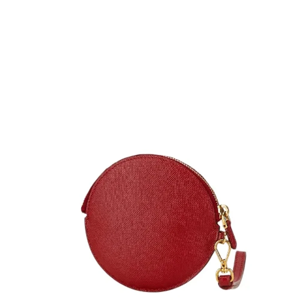 Prada Vintage Pre-owned Leather wallets Red Dames