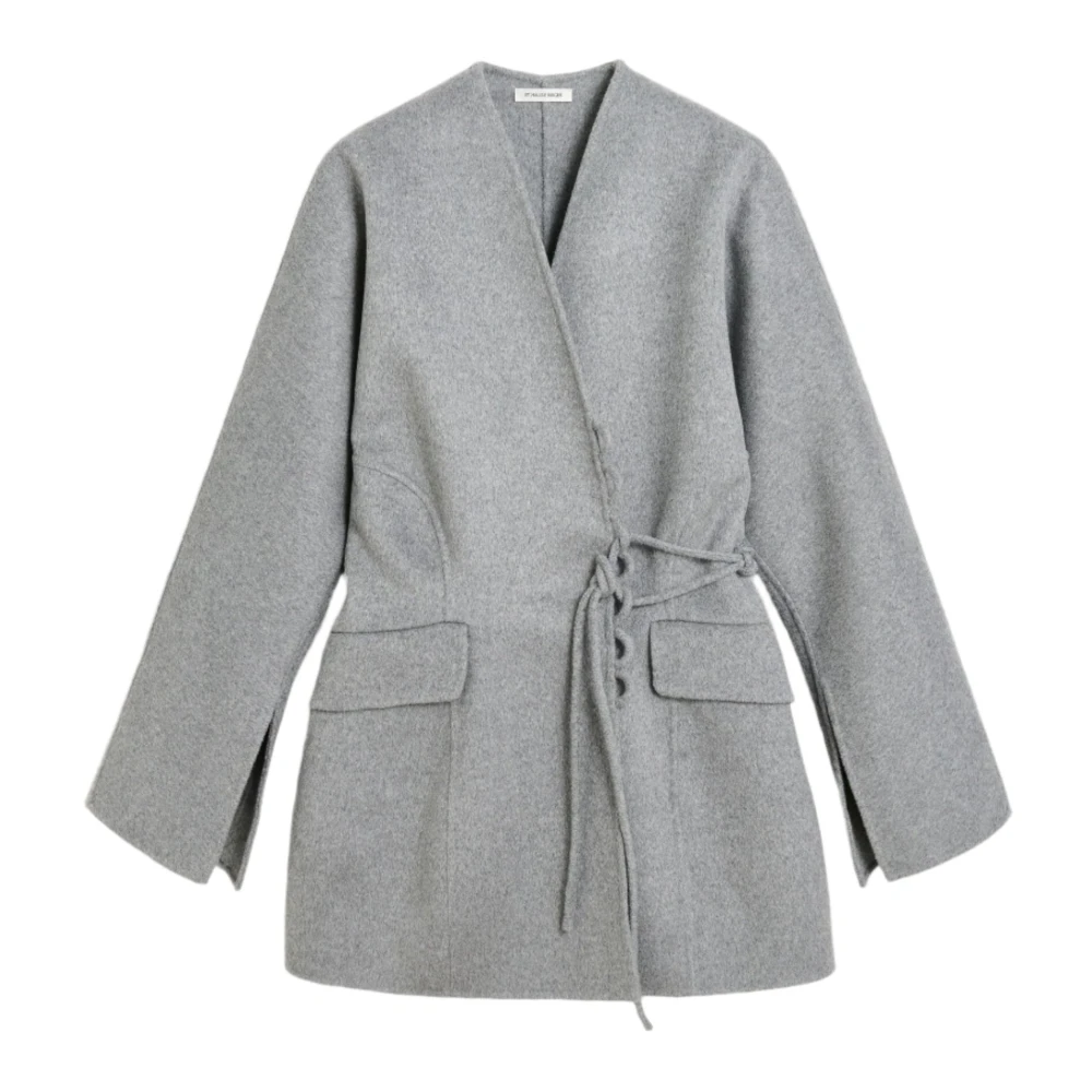 Grå Melange Wrap Blazer