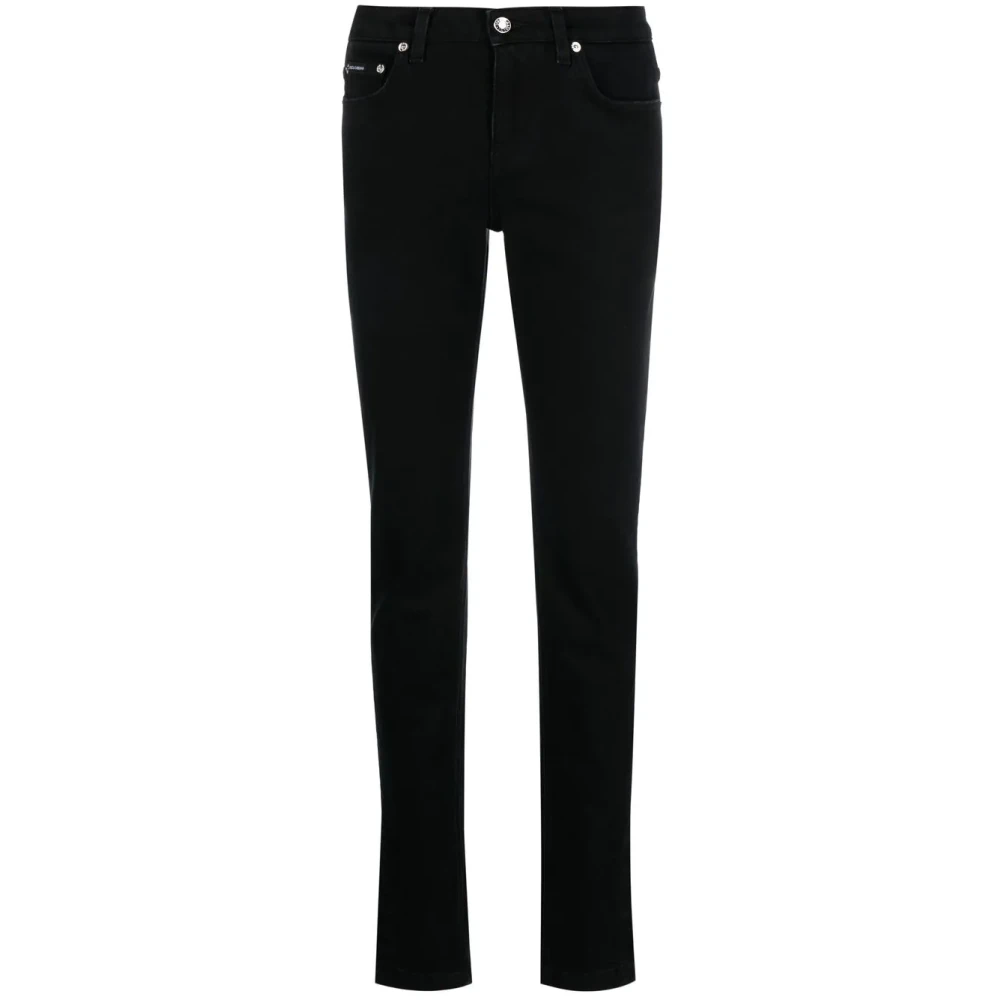 Dolce & Gabbana Luxe Zwarte Straight Jeans Black Dames