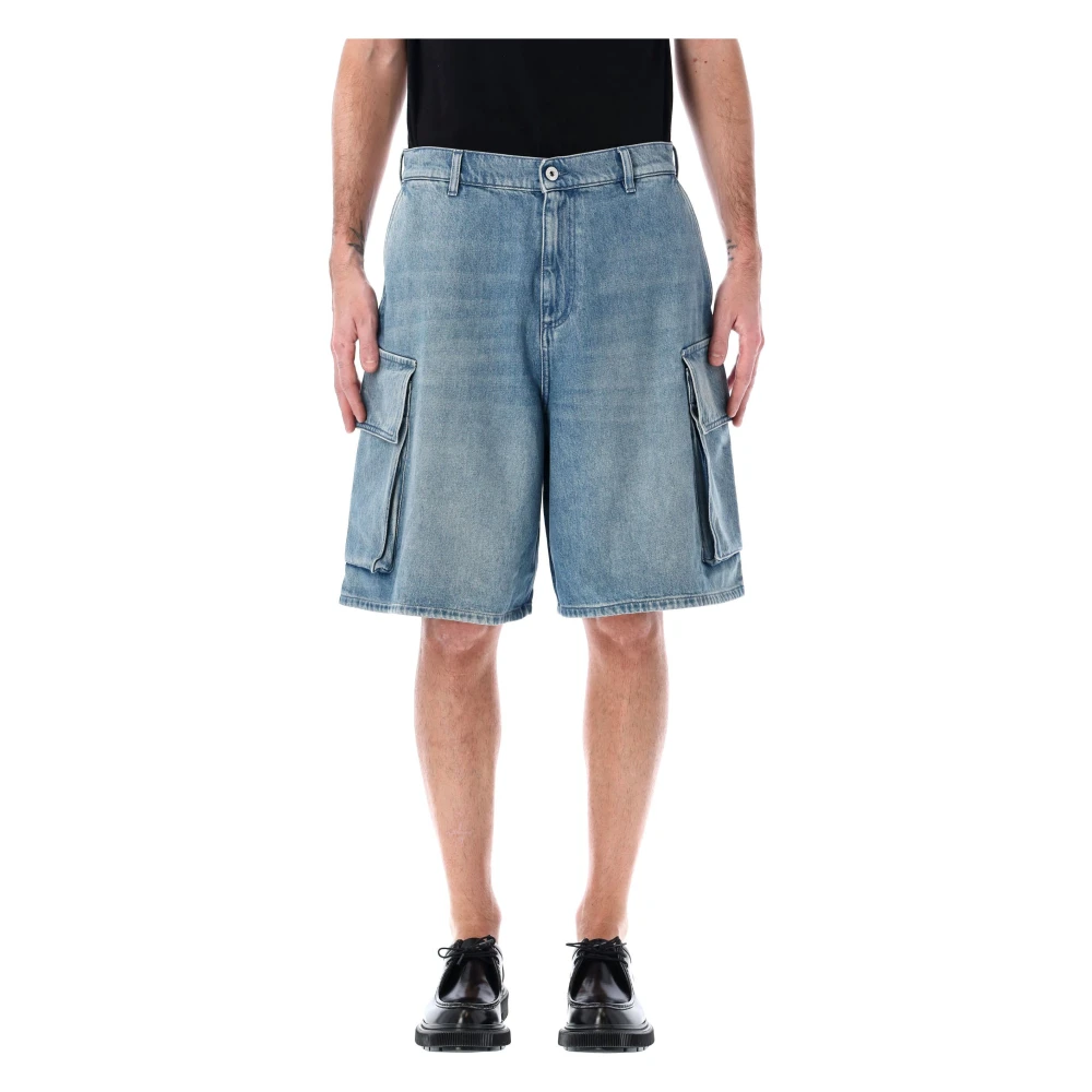 JW Anderson Lichtblauwe Cargo Denim Shorts Blue Heren