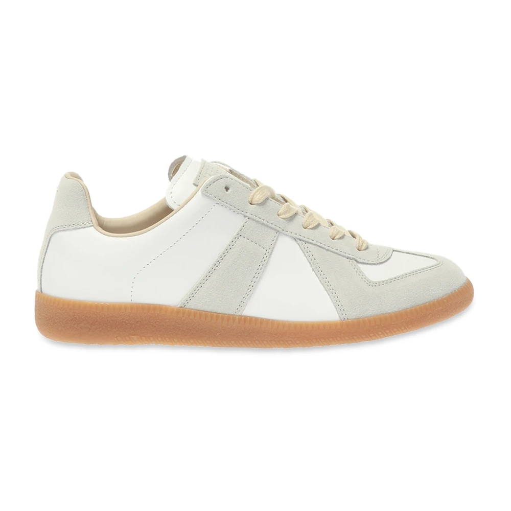 Maison Margiela Women's White Sneakers, 5 Uk, Replica Low