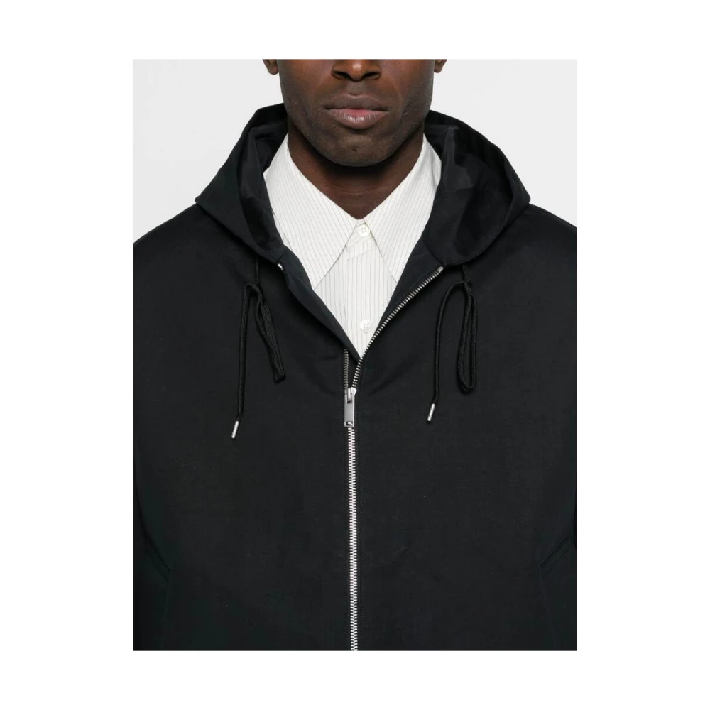 Studio Nicholson Middernachtblauwe Waterdichte Hoodie Jas Blue Heren
