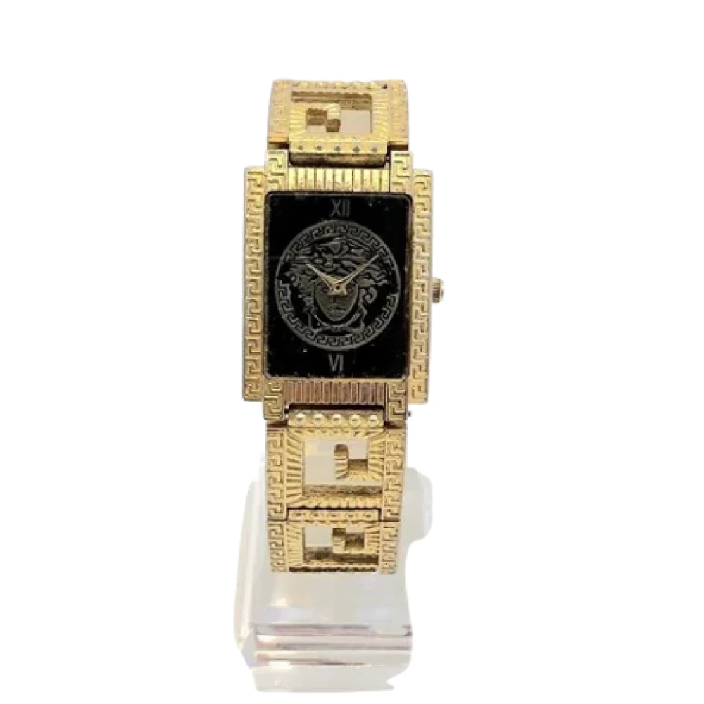 Versace Pre-owned Pre-owned Guld klockor Black, Herr