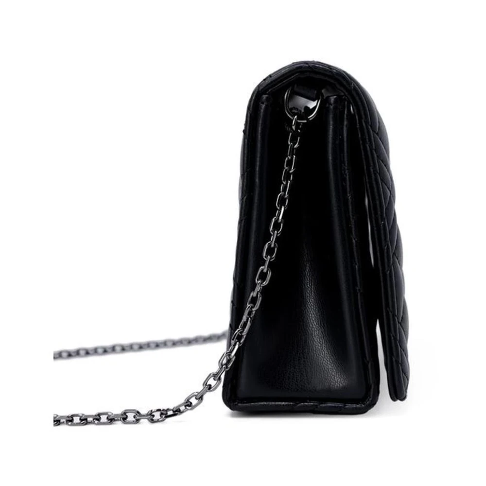 Love Moschino Compacte polyurethaan handtas herfst winter collectie Black Dames