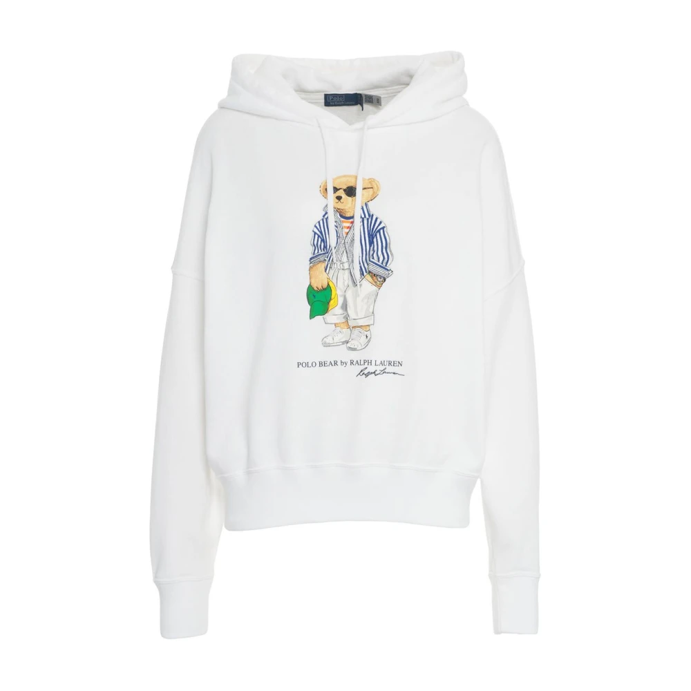 Polo Ralph Lauren Witte Stijlvolle Hoodie met Print White Dames