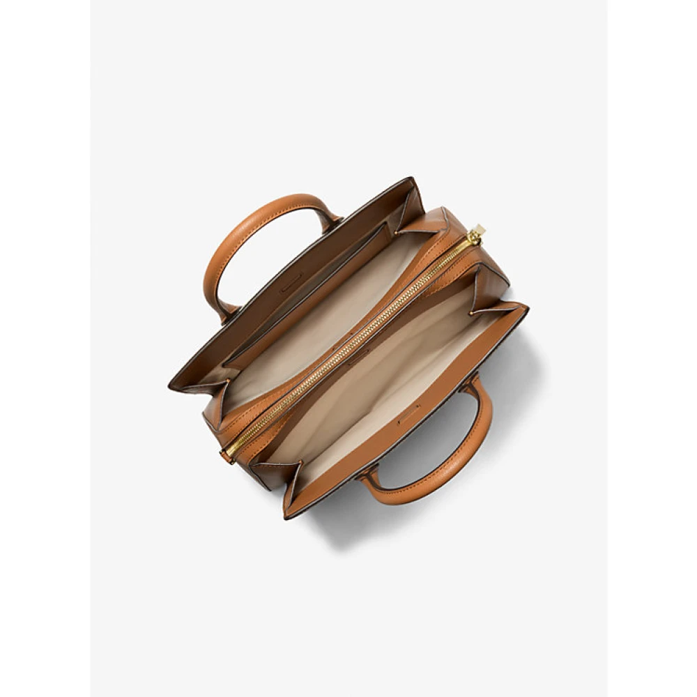Michael Kors Gestructureerde schoudertas met kenmerkend logo Beige Dames