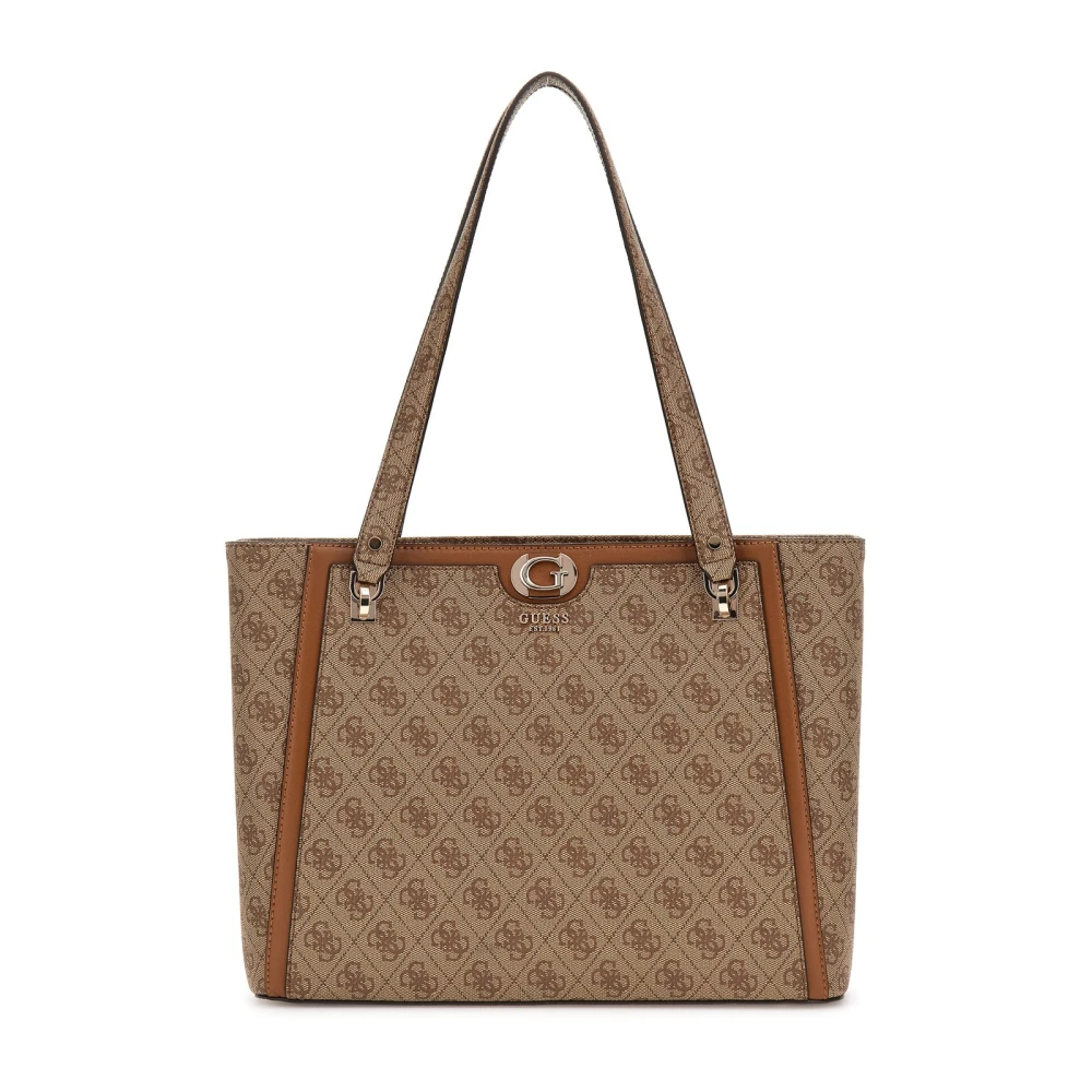 Guess Brown Shopping Bags, Female, One Size, Nolana Sml Girlfrien Tote Bag