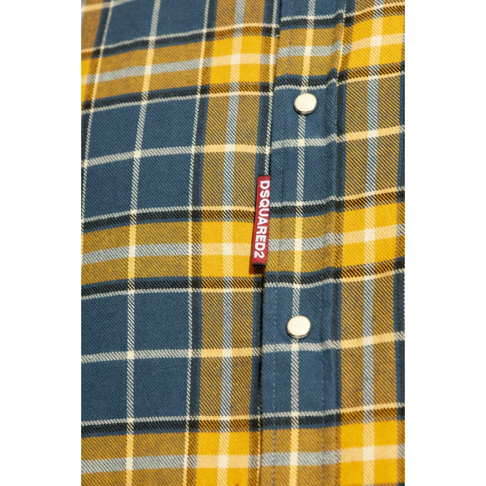 Dsquared2 Geruit Patroon Overhemd Multicolor Heren