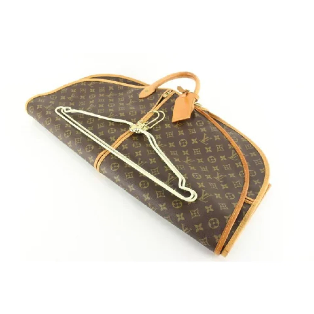 Louis Vuitton Vintage Brun Läder Resväska Brown, Dam