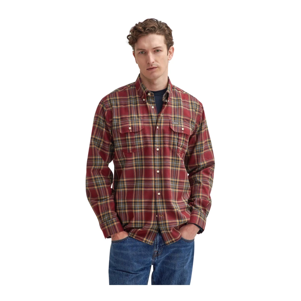 Barbour Casual Rode Overhemd Red Heren