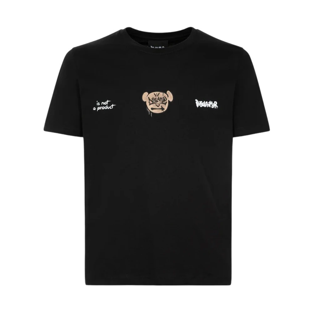 Disclaimer Maxi Logo Print Korte Mouw T-shirt Black Heren