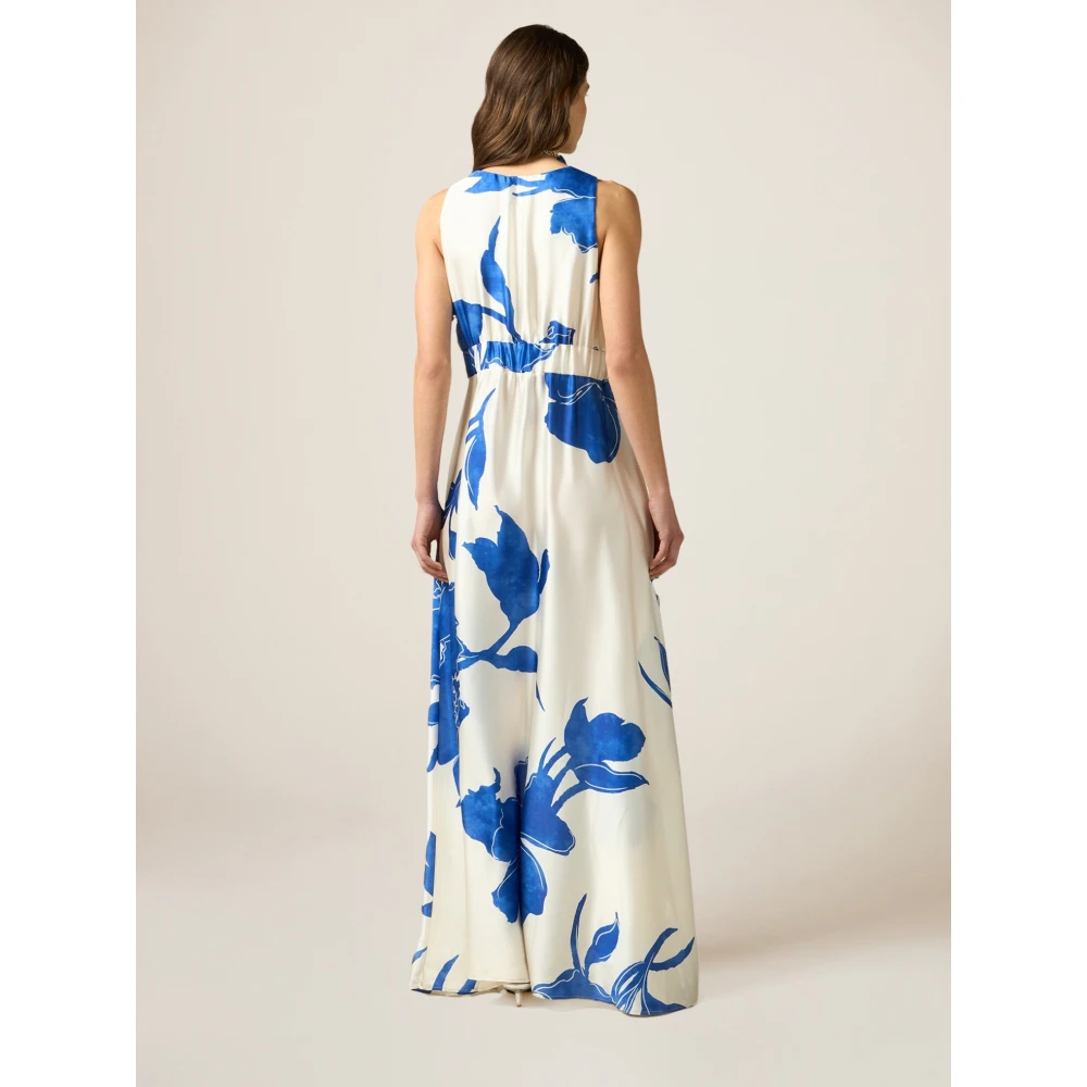 Oltre Satin Jurk met Bloemenpatroon Multicolor Dames