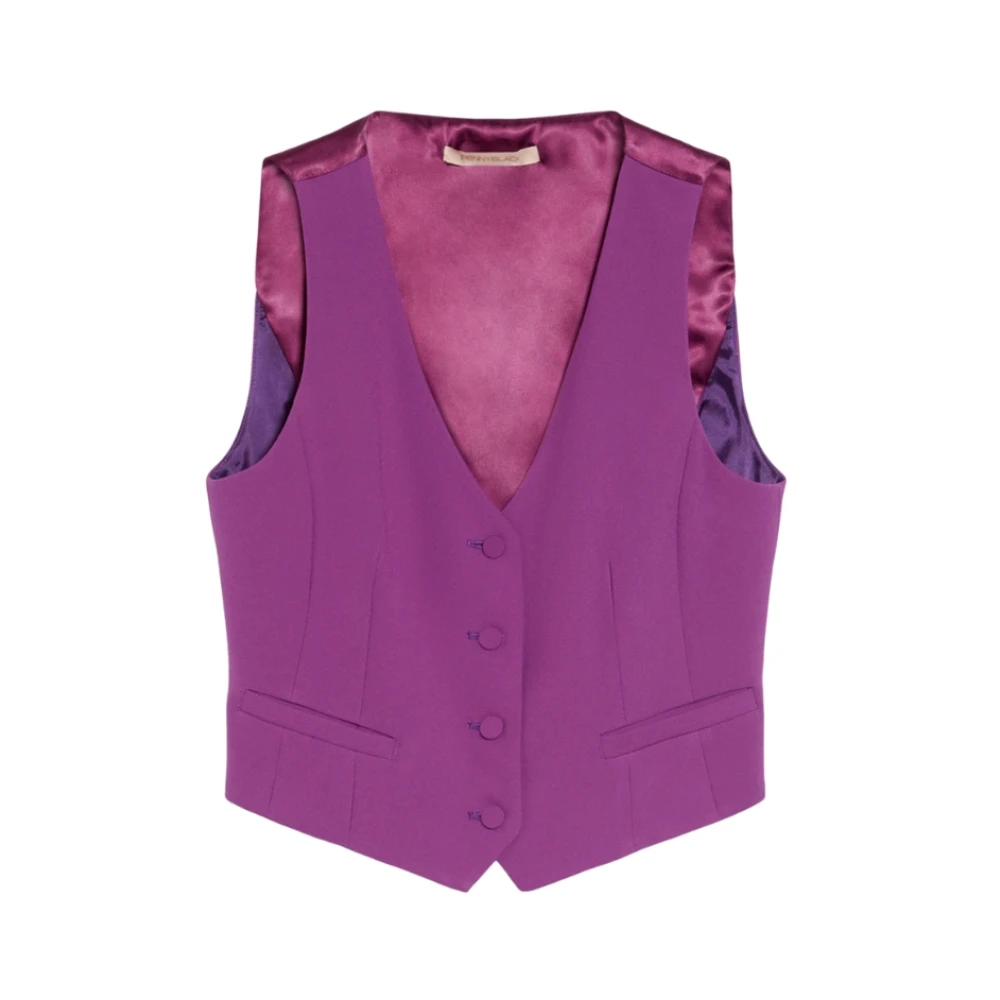 Pennyblack Stijlvolle Gilet voor Mannen Purple Dames