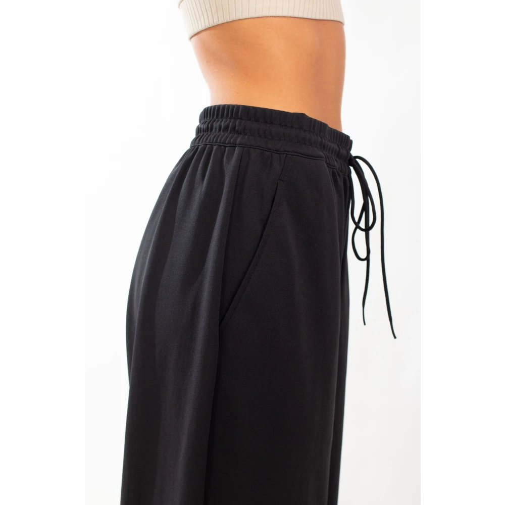 Y-3 Zwarte Trackpants met 3 Strepen Black Dames