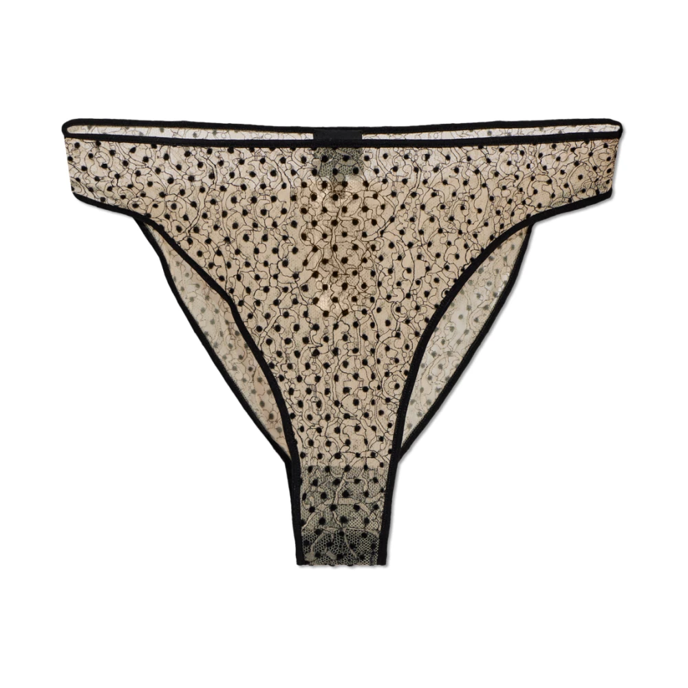 Tom Ford Vrouw Zwart Ondergoed Dames, Xs, Polyester, Lace Briefs