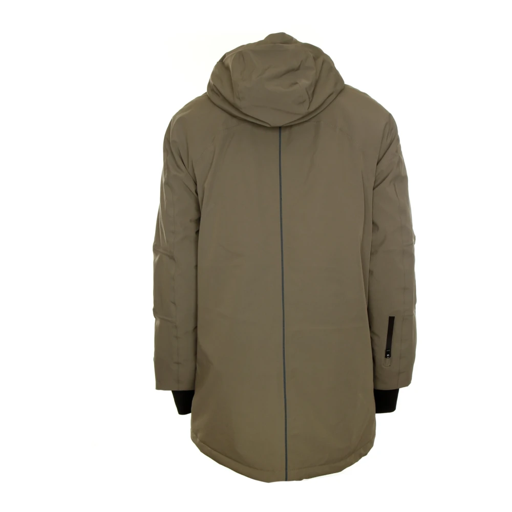 Krakatau Reflecterende winterparka met verstelbare capuchon Green Heren